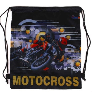  Сумка-мішок "Motocross" 40*33см,, M2009 фото в интернет магазине канц орг