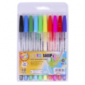  Ручки кулькові (набір) BEIFA AA927-10, 10 кольор. фото в интернет магазине канц орг
