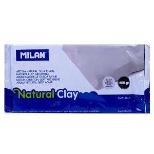 Натуральна глина "TM MILAN" біл., 400г,9124410--PL63 фото в интернет магазине канц орг