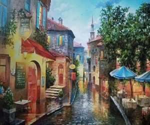  Картина за номерами на дереві "Старовинне містечко" 40*50 см, 3326RA фото в интернет магазине канц орг