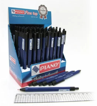 Ручка авт. масл. "PIANO" PT-203 "Smart soft" 0,7мм, синя