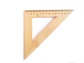  Лінійка (трикутник) дерев'яний, 45x45 градусів, 16 см фото в интернет магазине канц орг