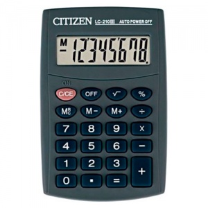  Калькулятор CITIZEN LC-210 II(NR), кишеньк..8-розр..99*64мм--73971 фото в интернет магазине канц орг