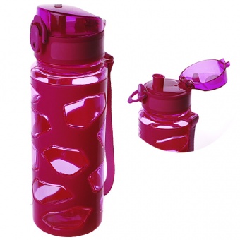 Пляшка / води  "Rock"прозор., петля, замок на кришці, 450 мл,рожев, IMG_6288 фото в интернет-магазине Канц орг