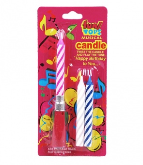 Свічка для торта музична "Happy birthday to you" 3 шт. 6710 фото в интернет-магазине Канц орг