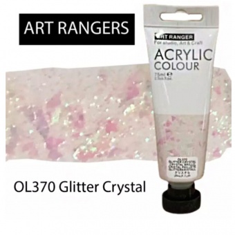 Акрилова фарба гліттер "Glitter Crystal" пласт туб, 75мл, OL370--KR32 фото в интернет-магазине Канц орг
