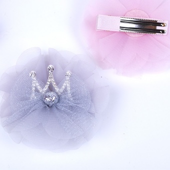 Заколка-уточка фатин , світло-сірий корона 161-2 фото в интернет-магазине Канц орг