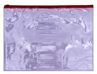 Папка-конверт бігунок, прозора. A4, червона--p28 фото в интернет-магазине Канц орг