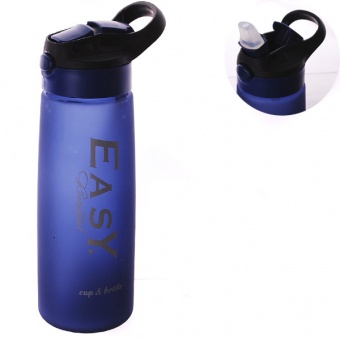 Пляшка / води  "Easy" матовая, дозатор, 800мл, DSCN1048,, СИНЯ фото в интернет-магазине Канц орг