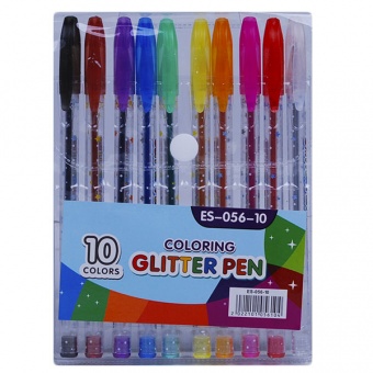 Ручки гелеві (набір), "Glitter pens" 10 шт,.ES056-10--ng606 фото в интернет-магазине Канц орг