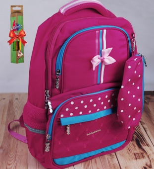 Рюкзак шкільний CFS "Bow" малиновий CF86574-02 + подарунок фото в интернет-магазине Канц орг