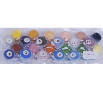 Акрилові фарби (набір) спайка 24 кольори  по 2 мл OTG6003 фото в интернет-магазине Канц орг