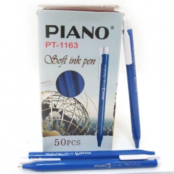 Ручка масляна автомат "Piano" синя, тригран.корп.,PT-1163--SH137 фото в интернет-магазине Канц орг