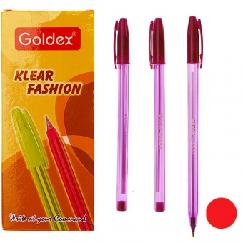 Ручка масл. Goldex "Klear Fashion #734 Індія червона 1,0мм фото в интернет-магазине Канц орг