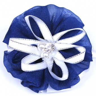 Резинка біло-синя квітка 587 фото в интернет-магазине Канц орг