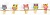  Прищіпки декоративні "WB" /1903/ "сови" з мотузкою 3,5 см 10 шт/упак  фото в интернет магазине канц орг