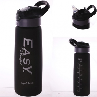 Пляшка / води  "Easy" матовая, дозатор, 800мл, DSCN1048,, СІРА фото в интернет-магазине Канц орг