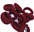  Резинка нейлон , бордо візерунок  А421-1 фото в интернет магазине канц орг