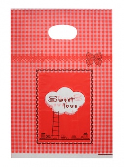 Пакет подарунковий поліетил. "Sweet love" червоний 20 * 30 см 30-6c фото в интернет-магазине Канц орг
