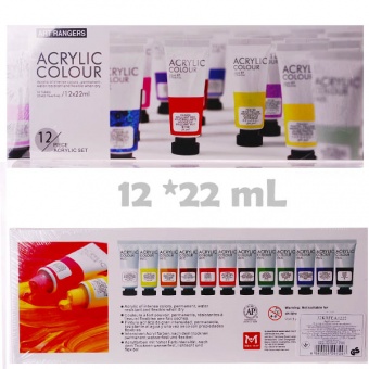 Акрилові фарби "Art ranger" 12 кольор.*22мл,32KRFEA1222T--73995 фото в интернет-магазине Канц орг