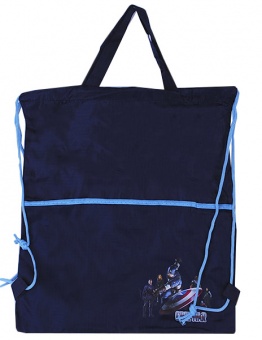 Сумка-мішок, з кишенею на блиск, нейлон ,2-54, 45*35см, т.синя №10 фото в интернет-магазине Канц орг