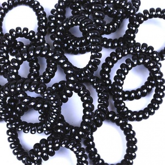 Резинка спіралька , чорна в горошок  5.5 см , 254 фото в интернет-магазине Канц орг