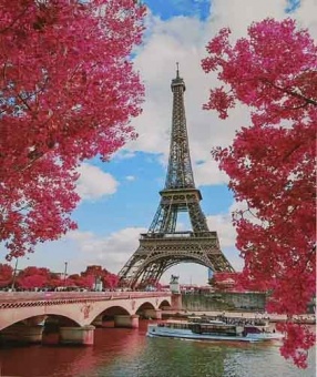 Картина за номерами  на дереві 40*50 "Ейфелева вежа" RAD3088  фото в интернет-магазине Канц орг