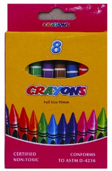 Крейда воскова Crayons, набір 8 кол. 0,9*80мм,8496-8 фото в интернет-магазине Канц орг