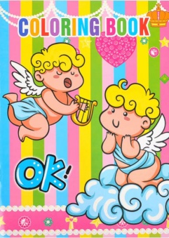 Розфарбовка з наклейками "Ангели", A4 LHA 1106 фото в интернет-магазине Канц орг