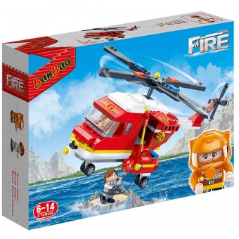 Конструктор "Пожежники" (306 елм.) Вертоліт / Banbao, 7128 фото в интернет-магазине Канц орг