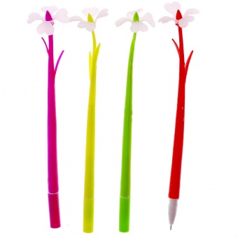 Ручка "Flower" змінює колір на сонці, гелев., синя, DSCN0285 фото в интернет-магазине Канц орг