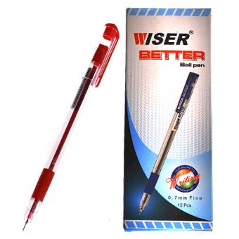 Ручка масляна Wiser "Better" 0,7мм червона--SH262 фото в интернет-магазине Канц орг