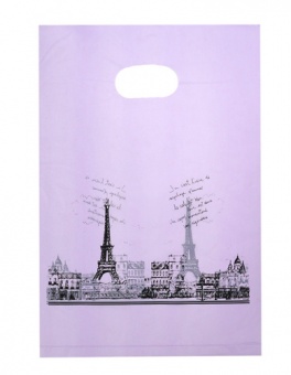 Пакет подарунковий поліетил. "Париж" бузковий 25 * 35 см 35-7c фото в интернет-магазине Канц орг