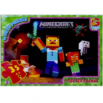 Пазли ТМ "G-Toys" із серії  "Minecraft" (Майнкрафт), 35 ел., MC780 фото в интернет-магазине Канц орг