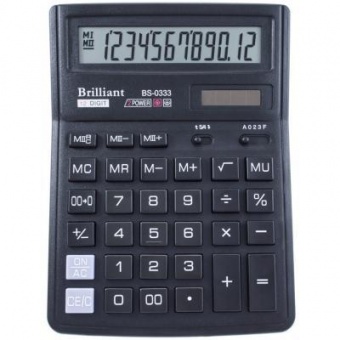 Калькулятор Brilliant BS-0333 настол.12-разр,2 пам.143*192 фото в интернет-магазине Канц орг
