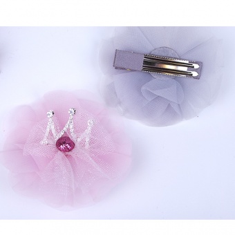 Заколка-уточка фатин рожевий, корона 161-1 фото в интернет-магазине Канц орг