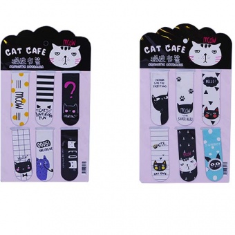 Закладка-магніт "Кішки", 6шт, 2*12см,HX2271-3--74247 фото в интернет-магазине Канц орг