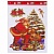  Наклейки новорічні для вікон "Дід Мороз біля ялинки", 40 * 30 см, 8310 фото в интернет магазине канц орг