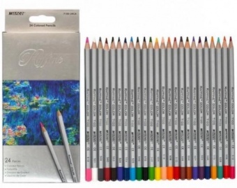 Олівці кольорові"Marсo" 7100-24CB, 24 кол.--307 фото в интернет-магазине Канц орг