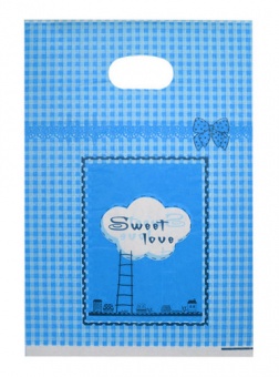 Пакет подарунковий поліетил. "Sweet love" блакитний 20 * 30 см 30-6b фото в интернет-магазине Канц орг