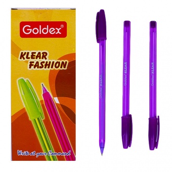 Ручка масл. Goldex "Klear Fashion #734 Индия, 0,7мм, фіолет. фото в интернет-магазине Канц орг