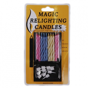 Набір свічок для торта незгасаючі "Magic" 10 шт. 6703 фото в интернет-магазине Канц орг