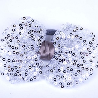 Резинка срібний бант  598-2 фото в интернет-магазине Канц орг