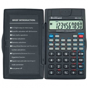Калькулятор Brilliant BS-110 інж.10-розр,56 функций 70*120 фото в интернет-магазине Канц орг