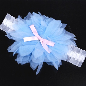 Пов'язка  дитяча  вузька, блакитна квітка  , 333 фото в интернет-магазине Канц орг