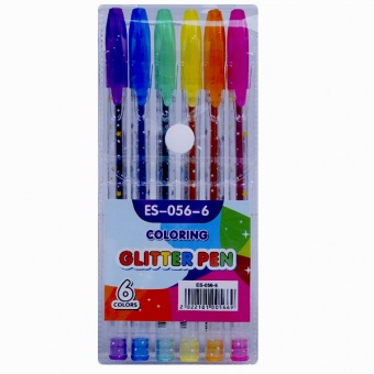 Ручки гелеві (набір), "Glitter pens" 6шт,.ES056-6--ng601 фото в интернет-магазине Канц орг