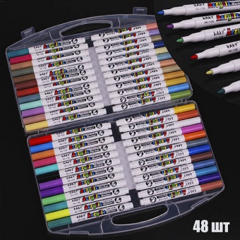 Набір акрилових маркерів 48 кольор. KY-1106 --76262 фото в интернет-магазине Канц орг