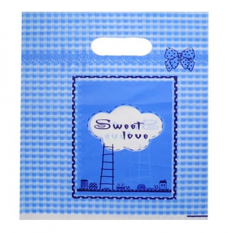 Пакет подарунковий поліет. "Sweet love" блакитний 20 * 25 см 20-25c фото в интернет-магазине Канц орг