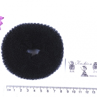 Бублик для волосся 8.5 см, чорний , 238-1 фото в интернет-магазине Канц орг