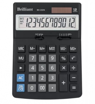 Калькулятор Brilliant BS-222N настол.12-разр,2 пам.123*171 фото в интернет-магазине Канц орг